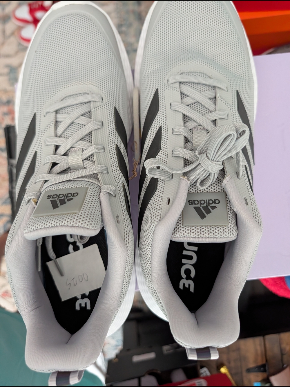 adidas Gray and Black Unisex Athletic Sneakers - Picture 3 of 9